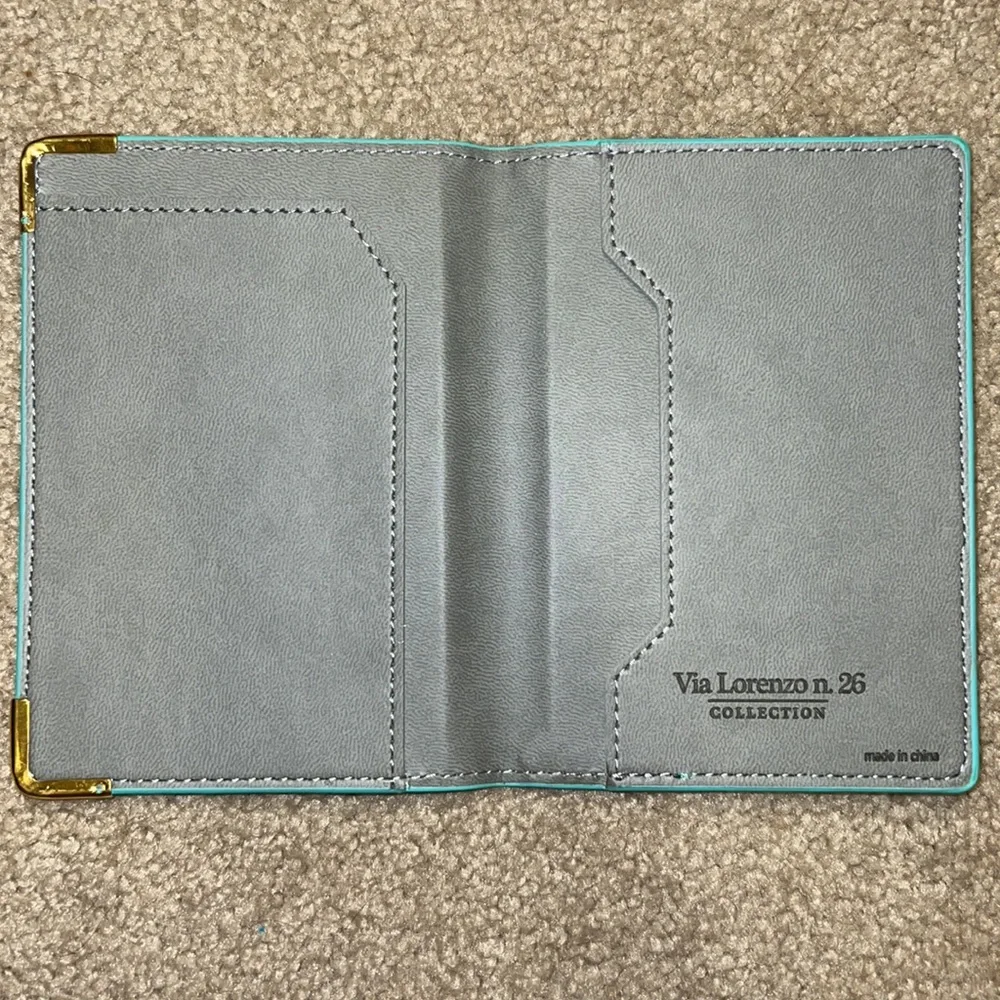 NWOT Turquoise Passport Travel Wallet